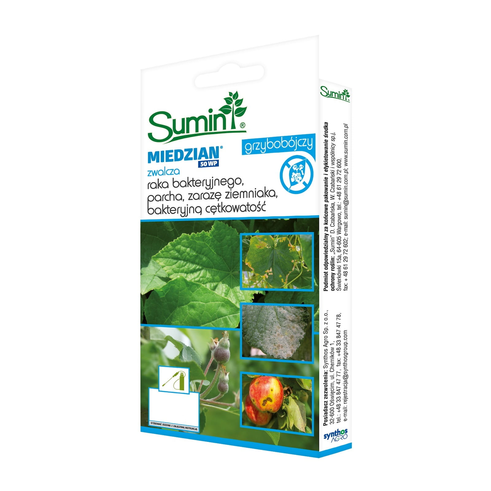 Miedzian 50 WP  100g- zwalcza choroby grzybowe, drzewa owocowe