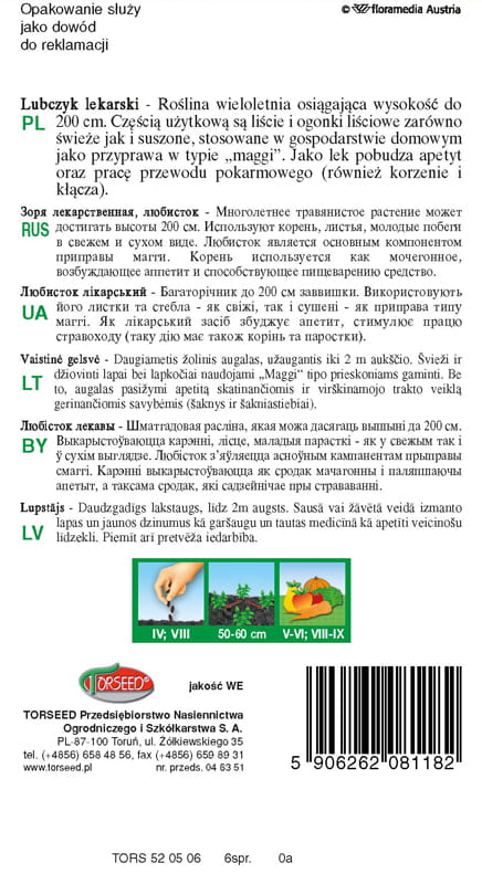 Lubczyk lekarski 0,2g