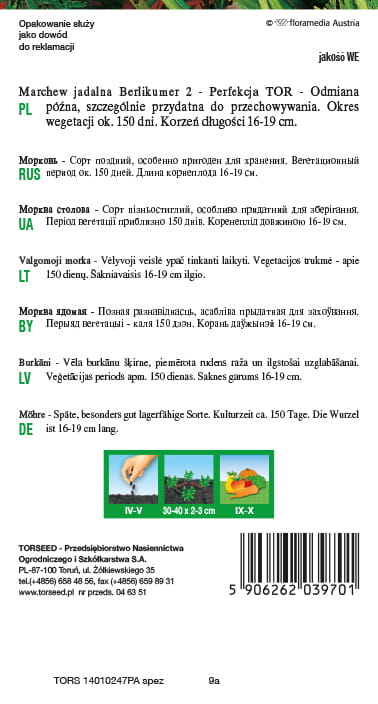 Marchew Berlikumer 2 - późna 