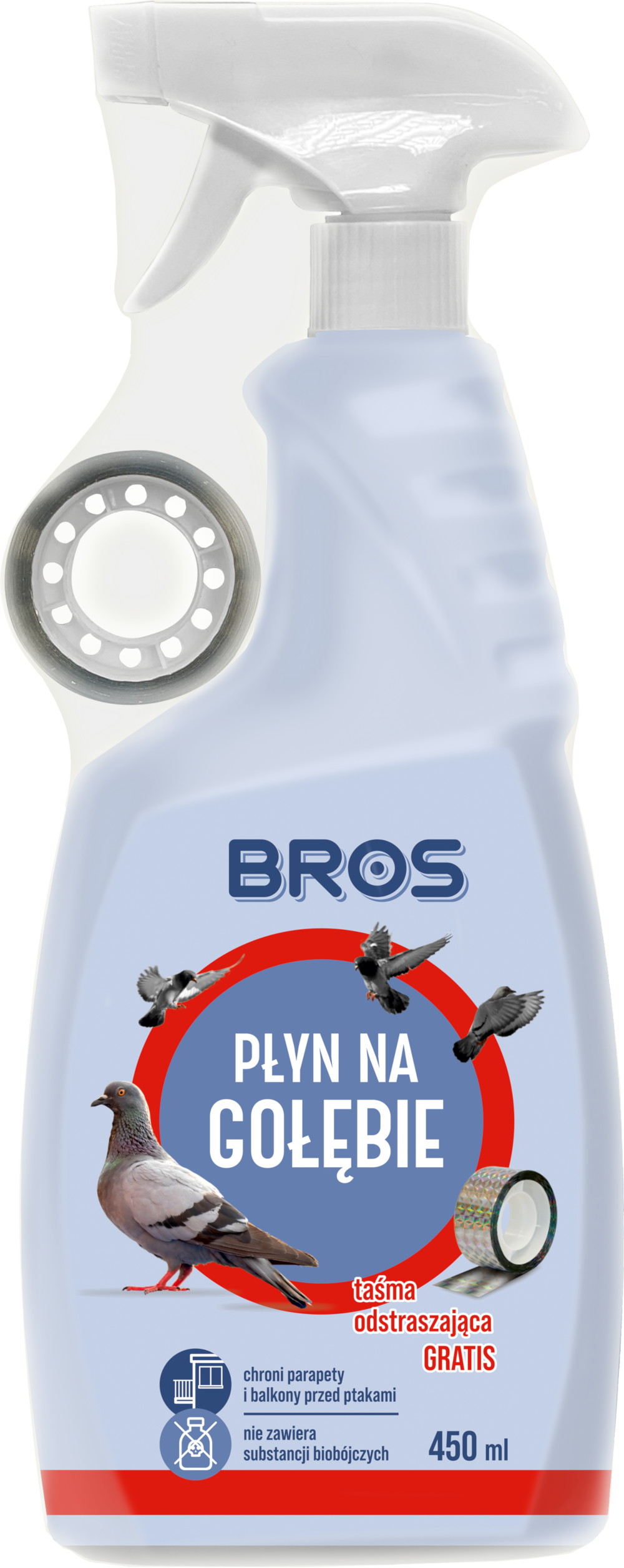 Płyn na gołębie 450 ml - odstraszacz + gratis taśma odstraszająca 