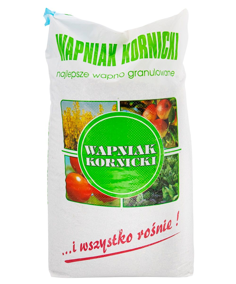 Wapniak Kornicki 25 kg- wapno granulowane do trawników, warzyw 