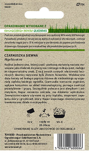 Czarnuszka siewna 1g