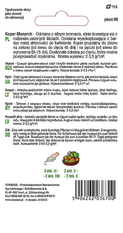 Koper Monarch 3g Torseed- odrasta po ścięciu 